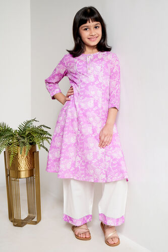 Lilac Floral Lace A-Line Set, Lilac, image 1